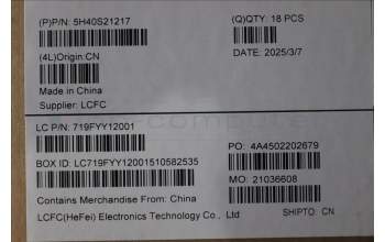 Lenovo 5H40S21217 HEATSINK L 83K6 WEIHONG