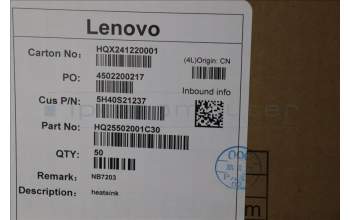 Lenovo 5H40S21237 HEATSINK H 83HT UMA_FCN