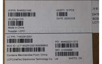 Lenovo 5H40S21245 HEATSINK L 83L7 WEIHONG
