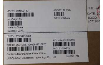 Lenovo 5H40S21301 HEATSINK L 83N3 WEIHONG