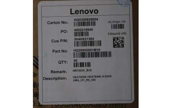Lenovo 5H40S21364 HEATSINK H 83HX UMA_HY_R5_330