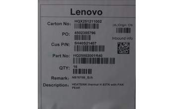 Lenovo 5H40S21407 Thermal 83TN with FAN
