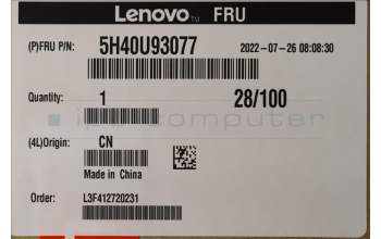 Lenovo 5H40U93077 ADL-S CPU VR-2 Heatsink