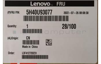 Lenovo 5H40U93077 HEATSINK ADL-S CPU VR-2 Heatsink
