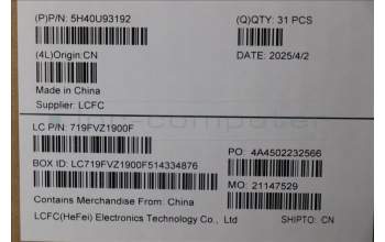 Lenovo 5H40U93192 FRU T5 Rear VR HSK,WEIHONG