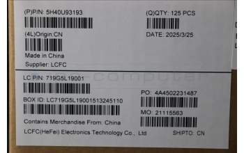 Lenovo 5H40U93193 FRU T5 Gen4 SSD HSK,WEIHONG