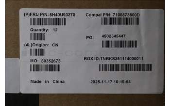 Lenovo 5H40U93270 Thermal Module with sponge