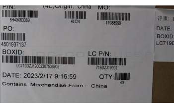 Lenovo 5H40X63389 HSINK FOR T580 INTEL VR T