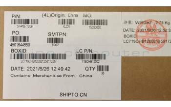 Lenovo 5H41B77209 HC15A_THM_ASSY WEIHONG 157X73MM