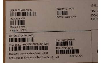 Lenovo 5H41B77230 FRU THM K14 INTEL Taisol