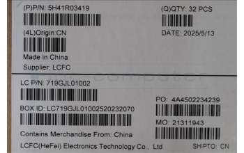 Lenovo 5H41R03419 Thermal Module MT062_UMA