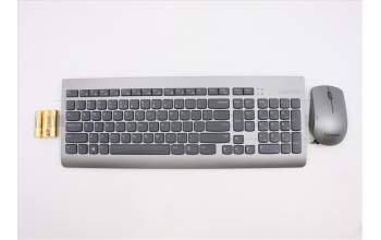 Lenovo 5KM0U87466 Keyboard_Mouse,2.4G,US English Euro,Grey