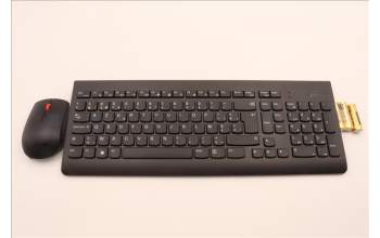 Lenovo 5KM0U87639 Keyboard_Mouse,Wireless, Belgium English,Black
