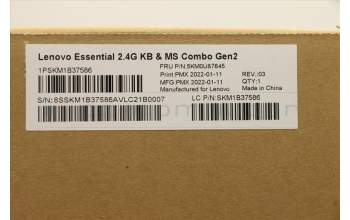 Lenovo 5KM0U87645 Keyboard_Mouse,Wireless,French,Black,Non_Backlight