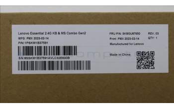 Lenovo 5KM0U87650 Keyboard_Mouse,Wireless,Greek/US,Black