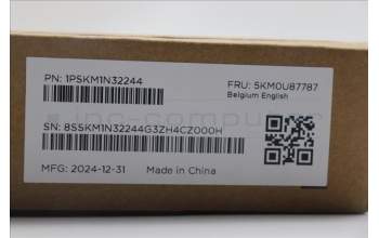 Lenovo 5KM0U87787 Keyboard_Mouse,2.4G,Belgium English,Black