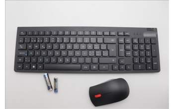 Lenovo 5KM0U87816 Keyboard_Mouse,2.4G,Swiss French/German,Black