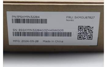 Lenovo 5KM0U87827 Keyboard_Mouse,2.4G,Nordic,Black