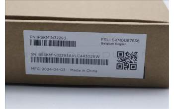 Lenovo 5KM0U87836 Keyboard_Mouse,2.4G,Belgium English,Luna Grey