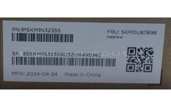 Lenovo 5KM0U87898 Keyboard_Mouse,2.4G,Hebrew,Cloud Grey