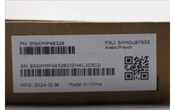 Lenovo 5KM0U87933 AI Keyboard_Mouse,2.4G,Arabic/French,Black