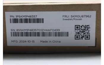 Lenovo 5KM0U87962 AI Keyboard_Mouse,2.4G,Swedish/Finnish,Black