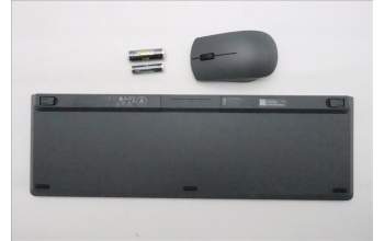 Lenovo 5KM0U87990 Keyboard_Mouse, 2.4G, French, Luna Grey, Black Wheel
