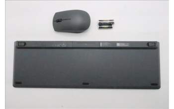 Lenovo 5KM0U87999 Keyboard_Mouse, 2.4G, Italy, Luna Grey, Black Wheel