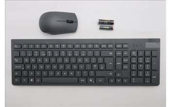 Lenovo 5KM0U88016 Keyboard_Mouse, 2.4G, UK English, Luna Grey, Black Wheel