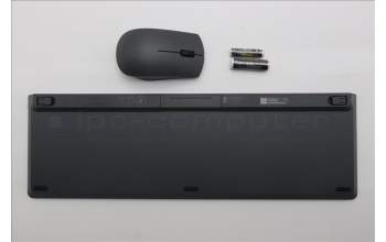 Lenovo 5KM0U88017 Keyboard_Mouse, 2.4G, US Euro, Luna Grey, Black Wheel