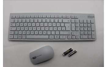 Lenovo 5KM0U88042 AI Keyboard_Mouse, 2.4G, German, Cloud Grey, Darker Wheel