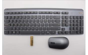 Lenovo 5KM0U88201 Keyboard_Mouse, Wireless, English, Luna Grey