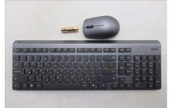 Lenovo 5KM0U88217 Keyboard_Mouse, Wireless, Hebrew, Luna Grey
