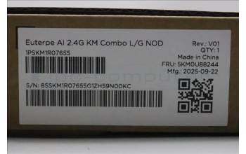 Lenovo 5KM0U88244 Keyboard_Mouse, Wireless, Nordic, Luna Grey