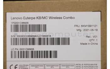 Lenovo 5KM1B81121 Keyboard_Mouse,Wireless,USA English,Storm Grey,Non_Backlight