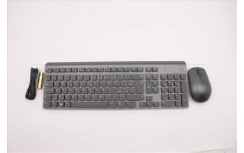 Lenovo 5KM1B81167 Tastatur_Maus, Kabellos, Tschechisch/Slowakisch, Sturmgrau, Nicht beleuchtet