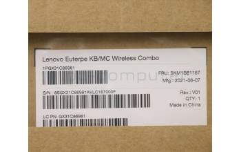 Lenovo 5KM1B81167 Tastatur_Maus, Kabellos, Tschechisch/Slowakisch, Sturmgrau, Nicht beleuchtet