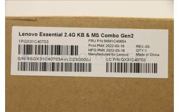 Lenovo 5KM1C40654 Keyboard_Mouse,Wireless,German,White_Grey,Non_Backlight