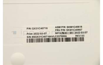 Lenovo 5KM1C40667 Keyboard_Mouse,Wireless,Portuguese,White_Grey,Non_Backlight