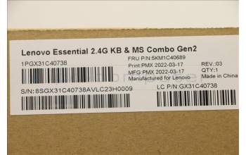 Lenovo 5KM1C40689 Keyboard_Mouse,Wireless,Czech/Slovakian,White_Grey,Non_Backlight