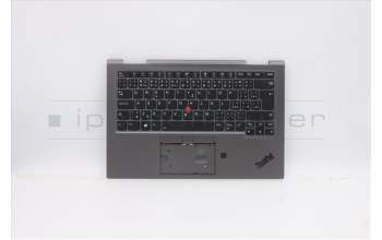 Lenovo 5M10V24843 C-Abdeckung mit Tastatur, Tschechisch/Slowakisch, Eisengrau, WLAN