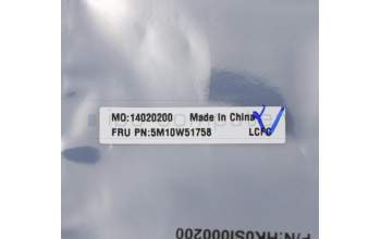 Lenovo 5M10W51758 CS16_2BCP,MYLAR,BLACK,NFC,TRA