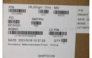 Lenovo 5M10W64552 MECH_ASM FRU ASM NBL FPR BK US ARA