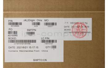 Lenovo 5M10W64608 C-Cover with keyboard, Bulgarian, Black, Backlight, Non-FingerPrint, UK