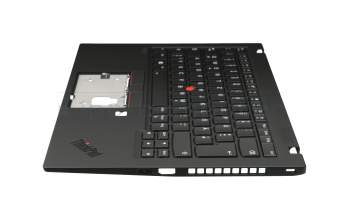 5M10W85887 Original Lenovo Tastatur inkl. Topcase DE (deutsch) schwarz/schwarz mit Backlight und Mouse-Stick