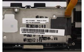 Lenovo 5M10W85956 C-Cover with keyboard, US English Euro, Deep Black, WLAN, US