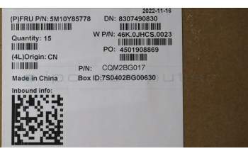 Lenovo 5M10Y85778 MECH_ASM WW C-Cvr+DEN KB ASM,CHY