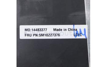 Lenovo 5M10Z27376 C-Cover with keyboard, Portuguese, Black, Backlight, FingerPrint, UK