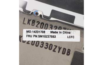 Lenovo 5M10Z27553 MECH_ASM GRP_KBD_BZL_Nordic_WWAN_DB_CHY