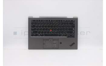 Lenovo 5M10Z37068 C-Cover with keyboard, Arabic, Iron Grey, WLAN, US